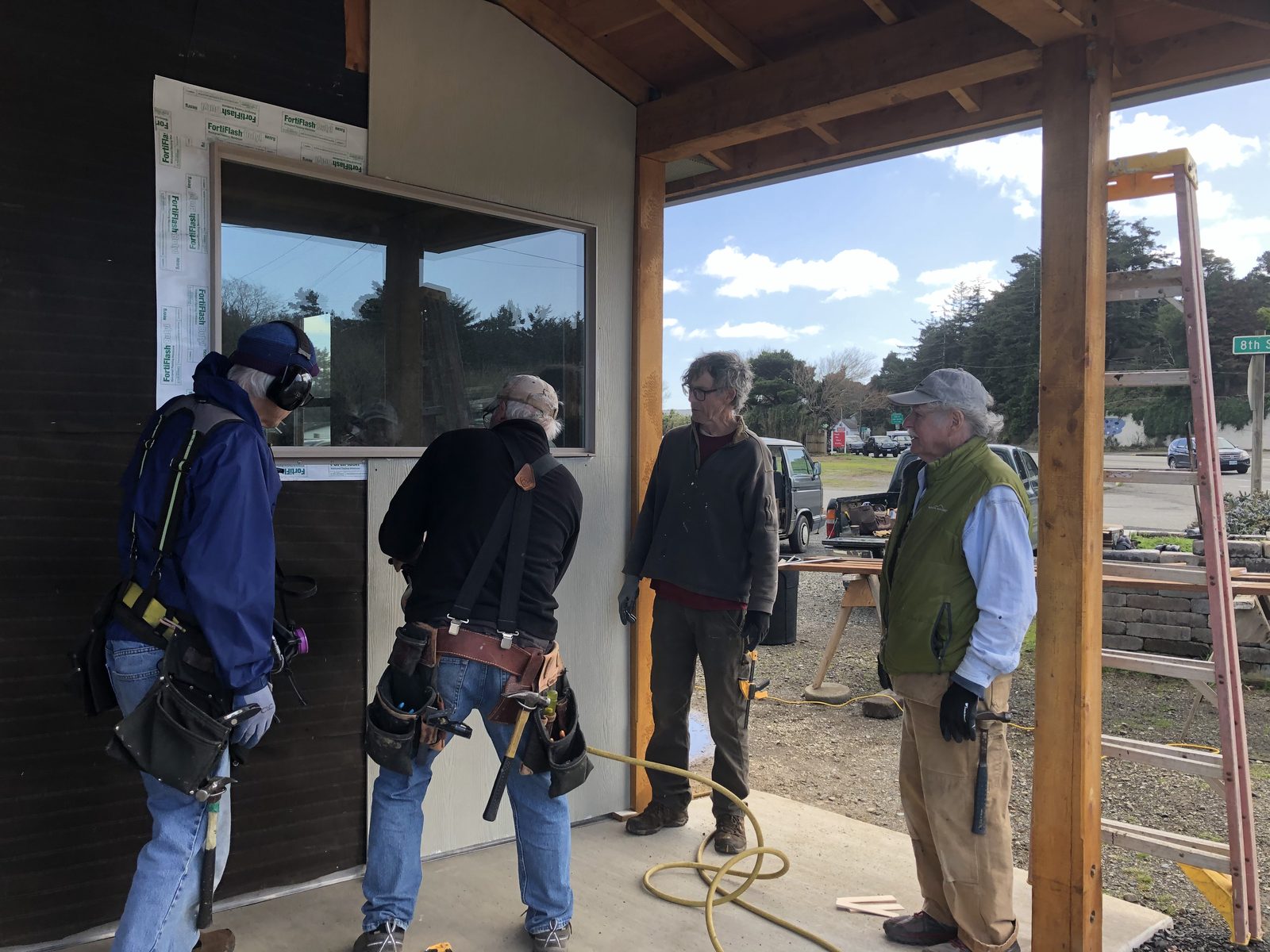 The siding installation crew